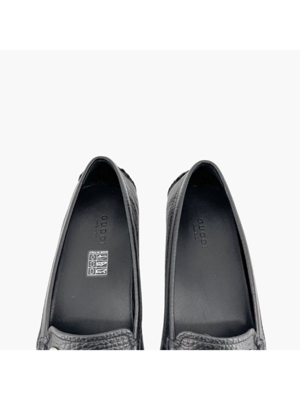 Gucci Interlocking GG Driving Loafers EU 36.5 US 6.5 Black Leather Flat Shoe - Picture 5 of 14